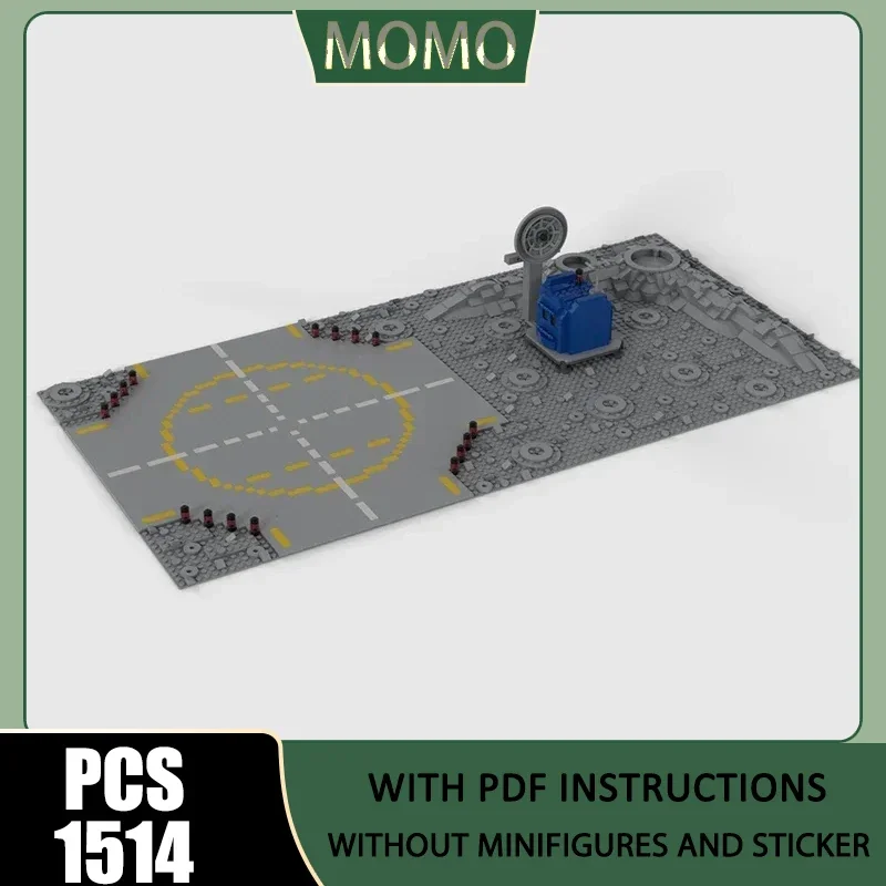 Moc Building Blocks Explorer Ultimate Baseplat-Lunar Landing Platform Model Technology Gifts Construstion DIY Assembly Toys