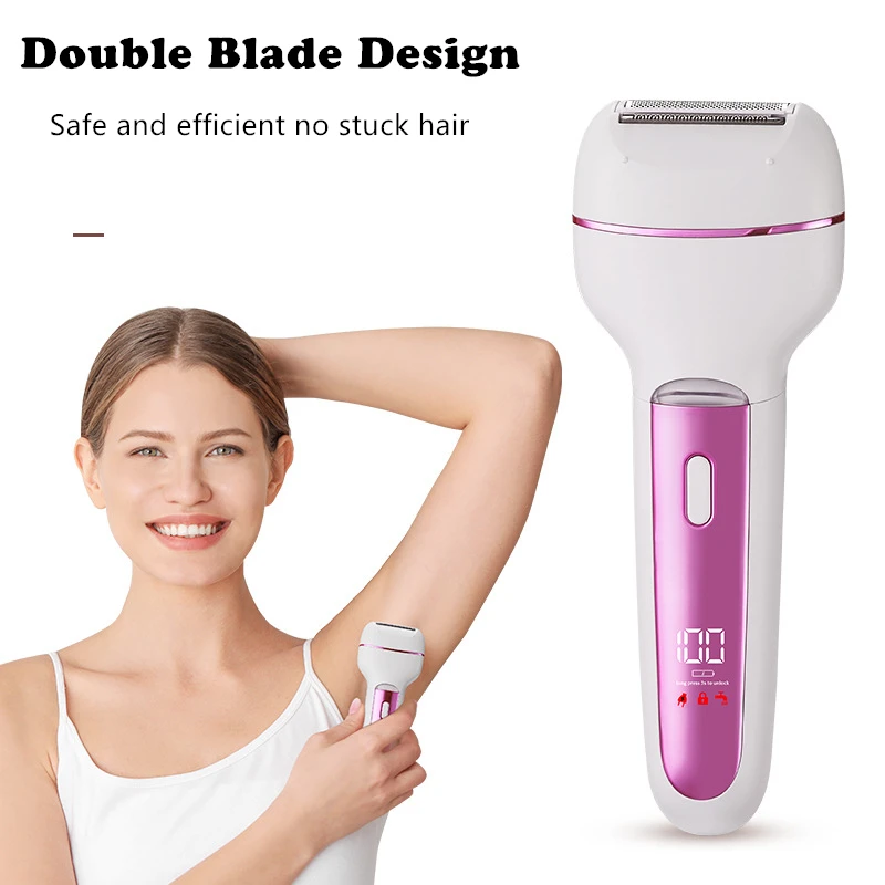 3 In1 Waterproof Hair Removal Appliance Lady Shaver Callus Remover Electric Rechargeable Epilator