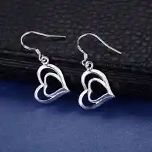 Original 925 Sterling Silver New Earrings Hearts For Women Exquisite Student Girlfriend Jewelry Accessories Wedding Fashion Gift Original 925 Sterling Silver New Earrings Hearts For Women Exquisite Student Girlfriend Jewelry Accessories Wedding Fashion Gift