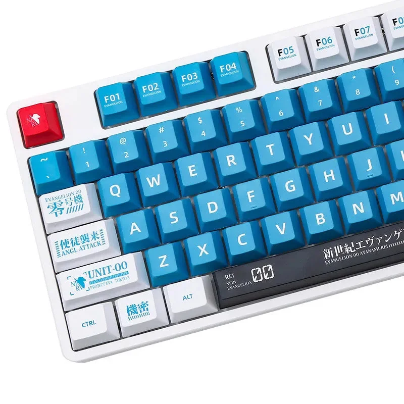 Tampa de teclado mecânica do teclado do anime do perfil da cereja xda keycaps eva zero máquina ayanami sublimação keycap