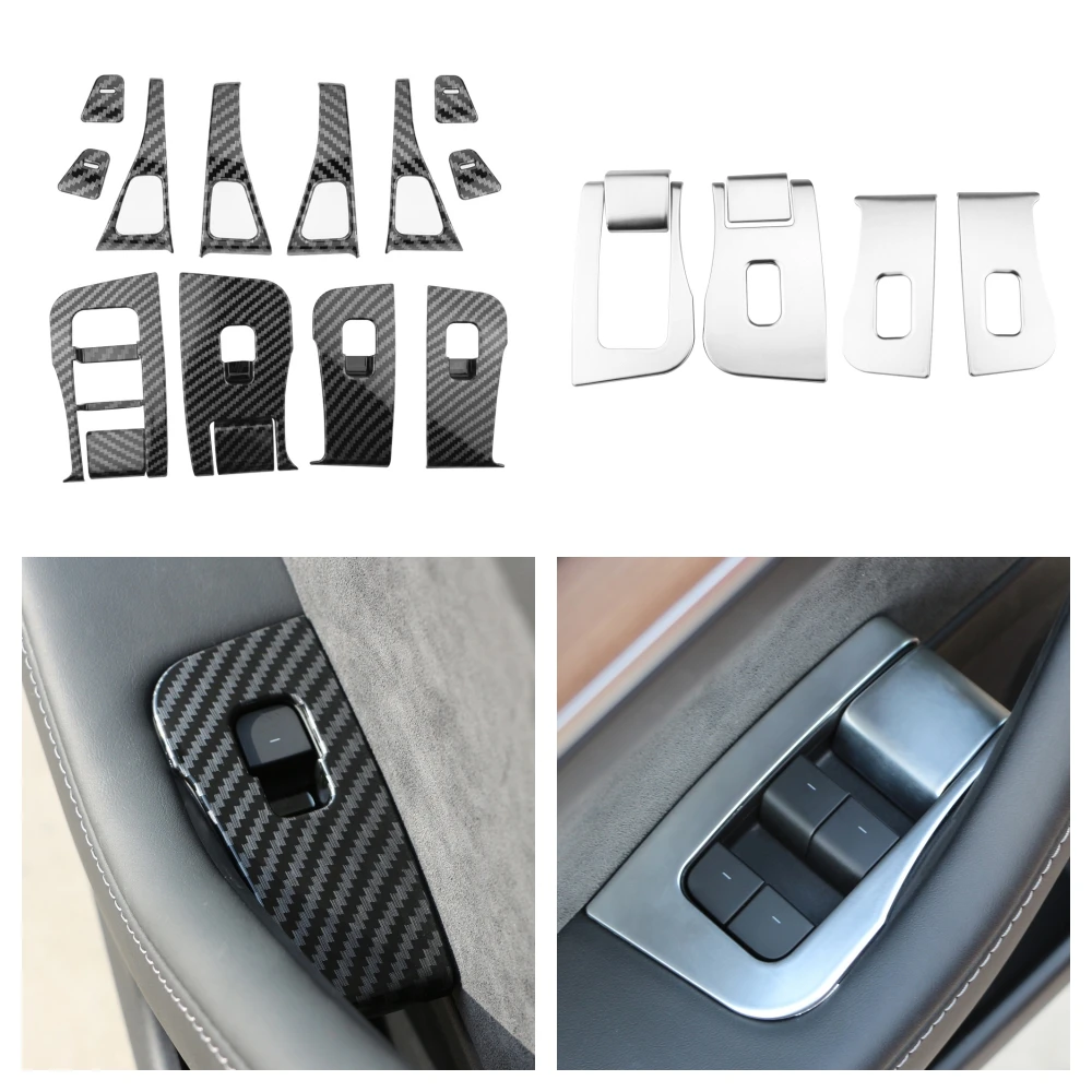 For Tesla Model Y 2020+ Model 3 2017-2022 Window Lifter Switch Buttons Decal Sticker Door Open Handle Lift Control Panel Cover