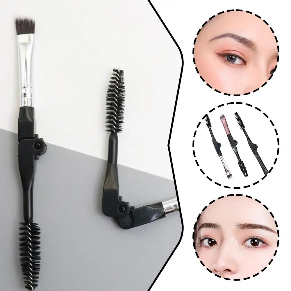 1 Pc Sticks Foldable Double Headed Eyebrow Brush Portable Special Eyebrow Air Hard Eyebrow Cream Browed Beveled Cushion Bru N7G4