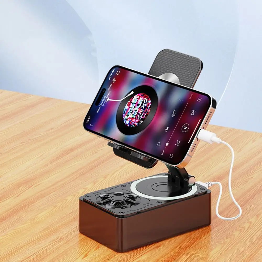 Foldable 3 in 1 Phone Holder Rotating Anti-Slip Pads Bluetooth Speaker Phone Stand Adjustable Multi-Function