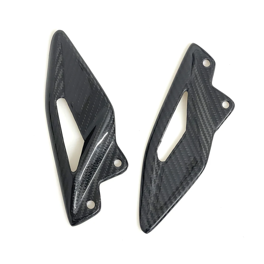Für Triumph Street Triple 660 765 R RS 2016-2021 2022 2023 2024 Carbon Fiber Motorrad Zubehör Ferse Schutz platten Fußstützen – Detail 4