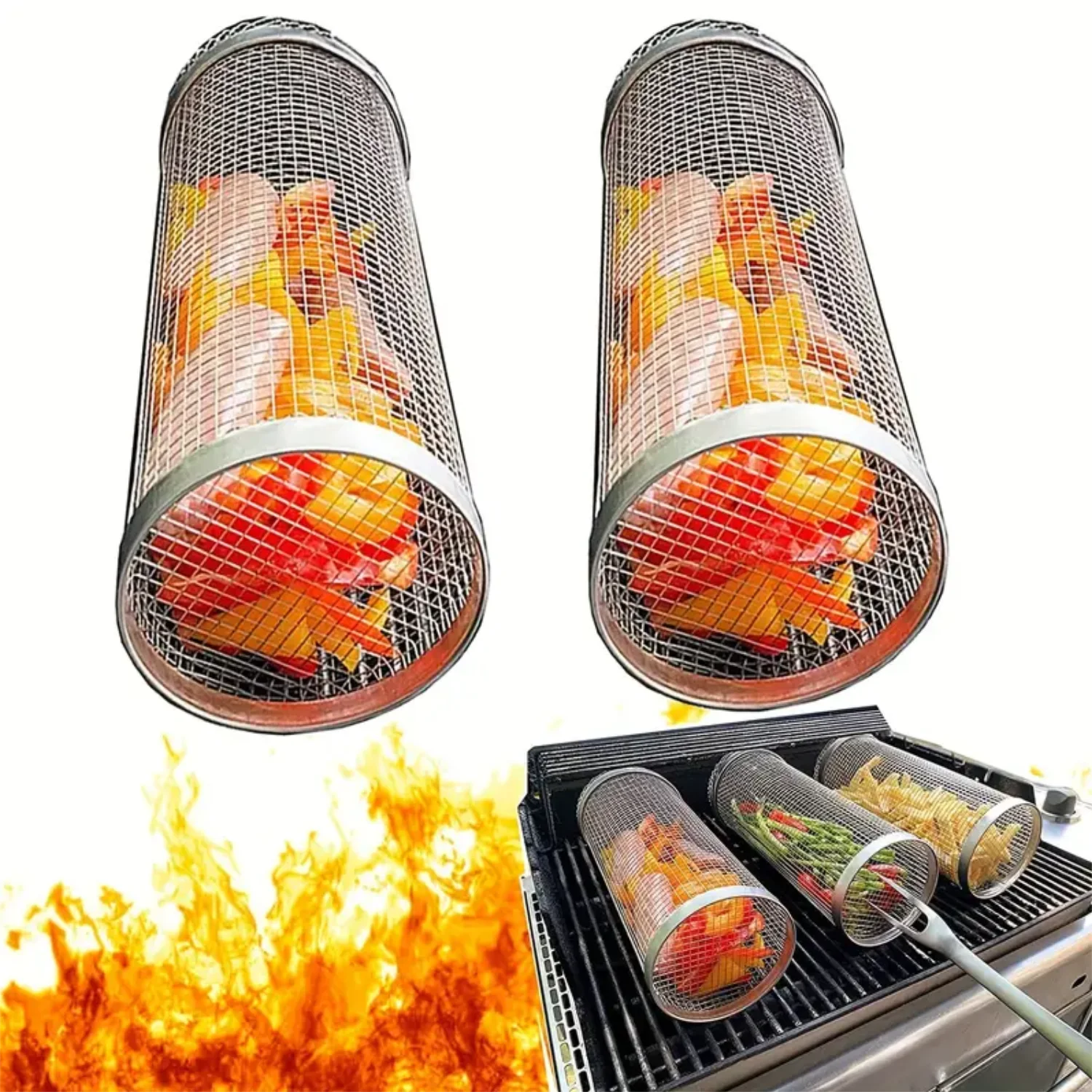 1Pcs Bbq Rolling Gr…
