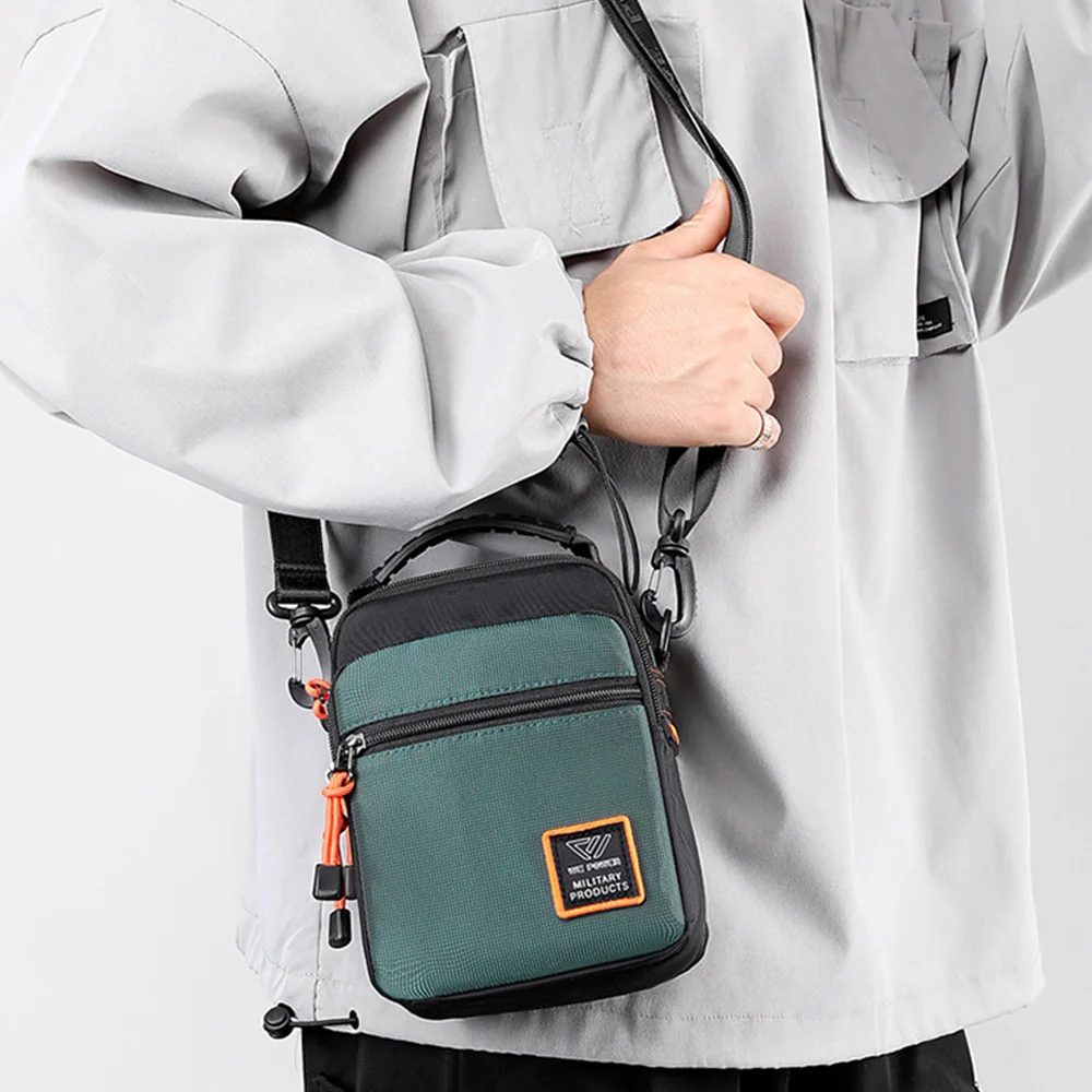 Männer Cross Body Schulter Top Griff Tasche Tasche Klappe Nylon Militär mode männlich kleine Schlinge Umhängetaschen Mini Handtasche – Detail 5