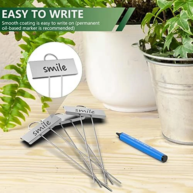 

plant label 30-Pack Metal Plant Labels Weatherproof Garden Markers Reusable Nursery Tags for Vegetables