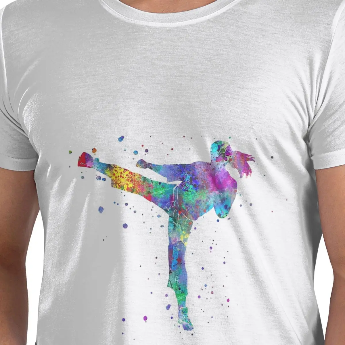 

Karate Fighter Girl 100% Cotton T-Shirt Men's Classic T Shirts Men O-Neck Short Sleeve S-6XL