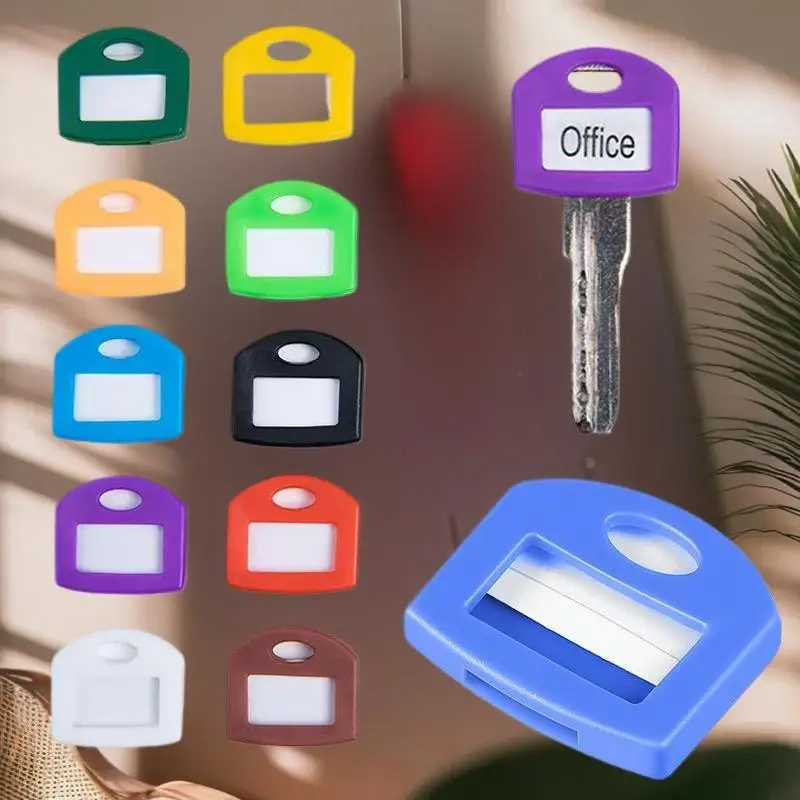 20PCS Random Colorful Silicone Key Covers For Easy ID - Flexible & Durable Identifier Tags Organize Keys