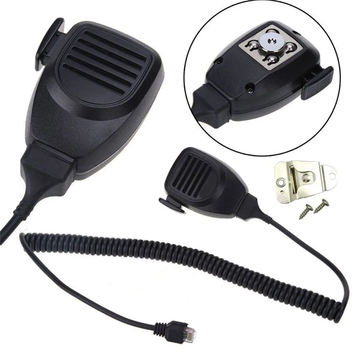 update. Walkie Talkie Microphone 8Pin Walkie Talkie Microphone RJ-45 Plug Speaker Microphone for KMC-30 TK-860 Radio Microphone