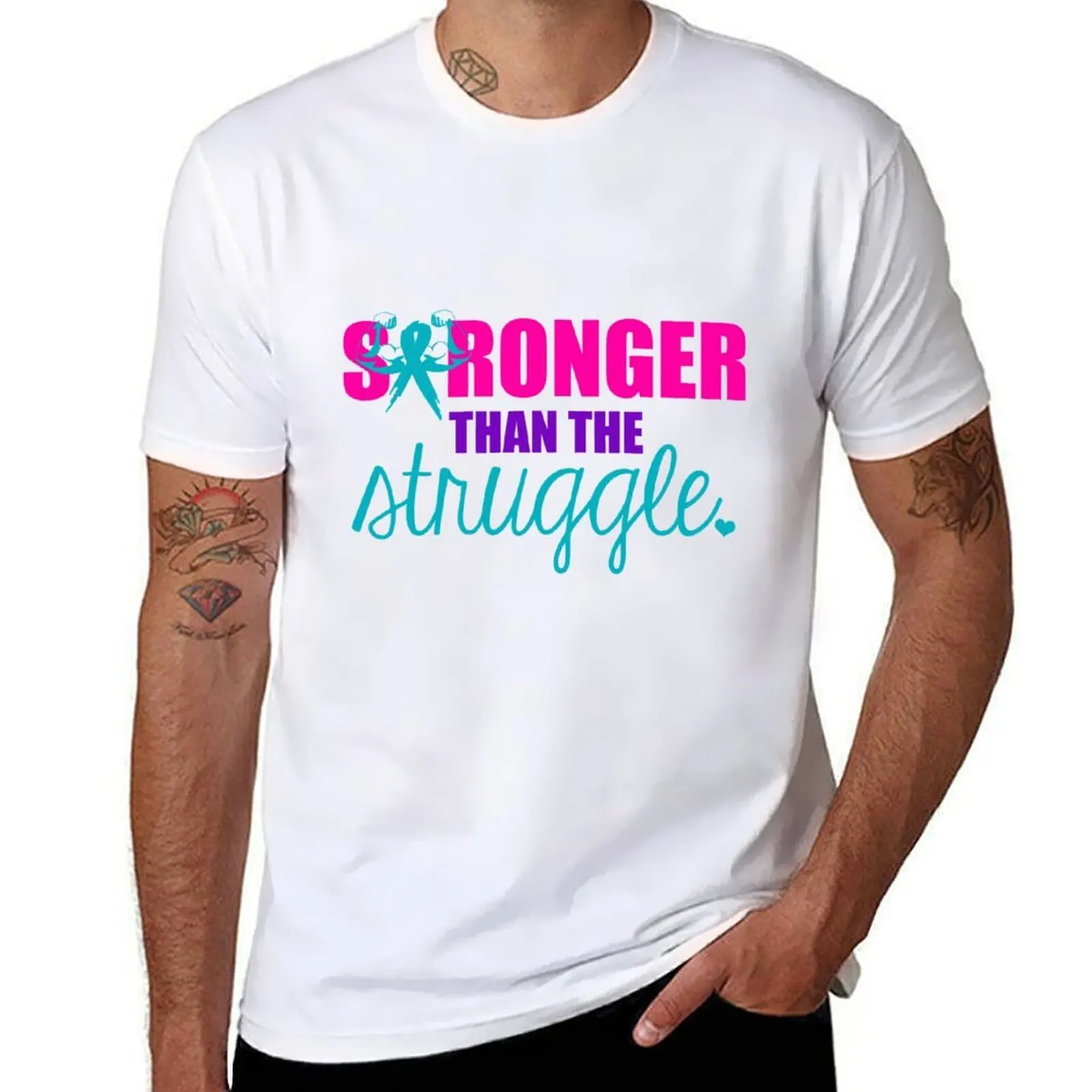 

Stronger than the Struggle T-Shirt essential t shirt cotton tshirt 100% T-Shirt
