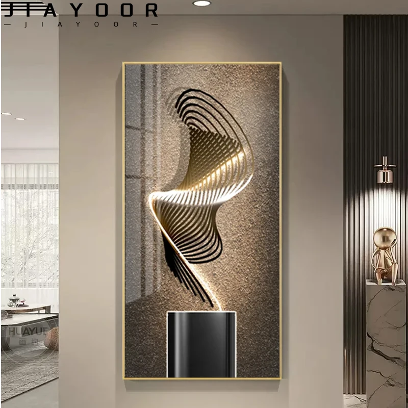 

2024 Modern Abstract Style Mural LED Wall Light Creative Wall Decoration Bedroom Study Living Room Dining Room Hanging Painting