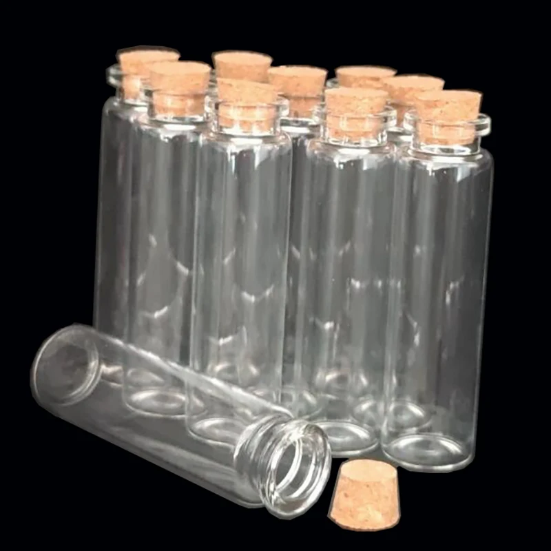 

50pcs/lot 20ml Glass Bottle 22*80mm Test Tube Cork Stopper Mini Spice Bottles Container Small DIY Jars Vials Tiny Bottles glass