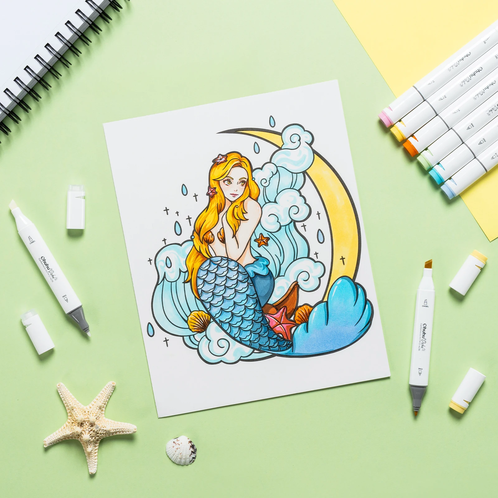 Ohuhu Oahu 80 Colors Marker Pen Set Alcohol Art Markers Dual Tips Felt Pen Sketching Drawing Graffiti Manga School Art Supplies