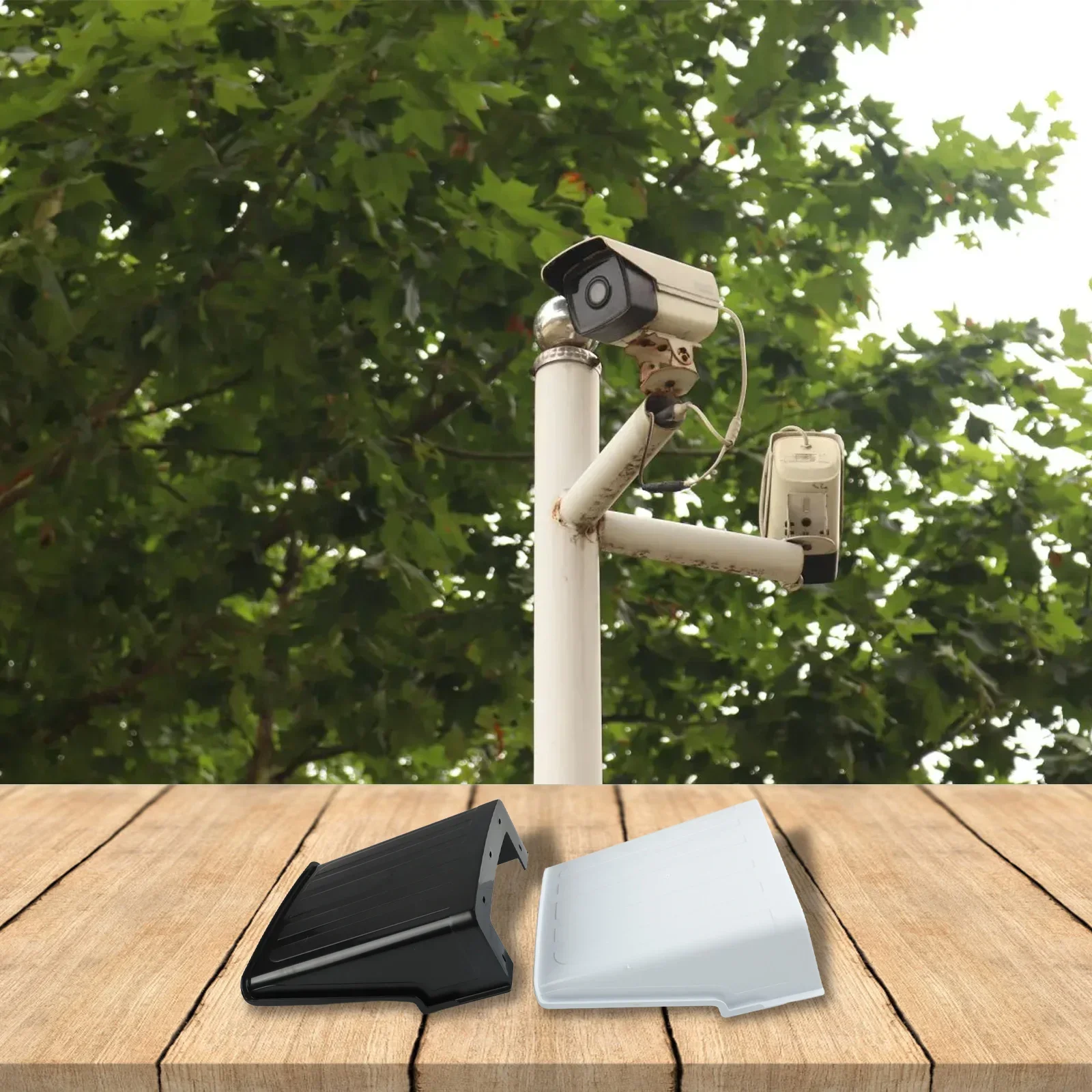 Outdoor Camera Cover Camera Sun Rain Cover Outdoor Environment Black Black And White Covers Optimal Temperature Management