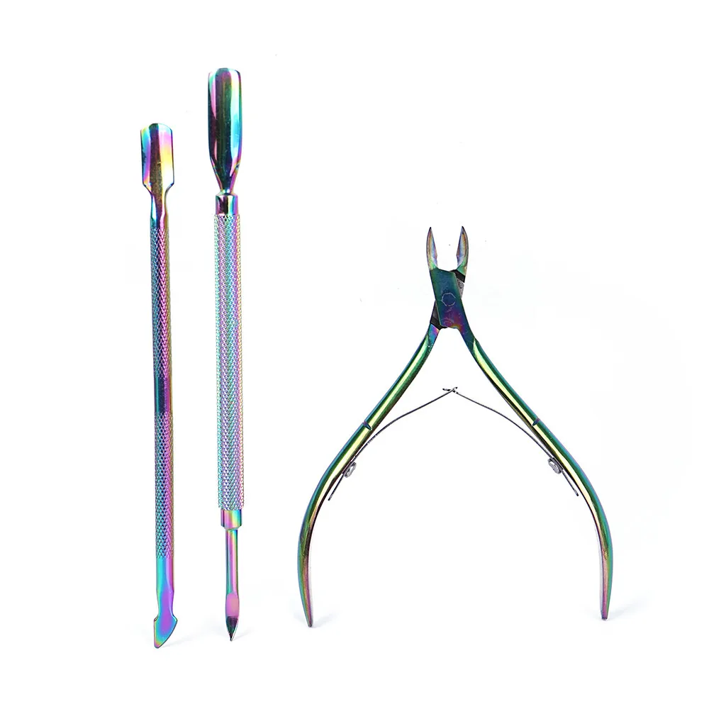 ชุดกรรไกรตัดเล็บสแตนเลส - ชุดทําเล็บมือและเล็บเท้ามืออาชีพพร้อมกรรไกรหนังกําพร้า, Pusher & Spoon, Nipper และ Trimmer