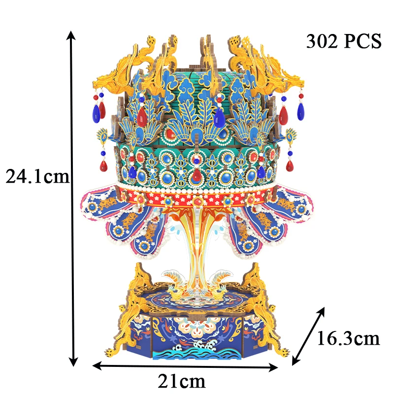 Nuovo carillon in legno fai da te Phoenix Coronet 3D puzzle kit modello in miniatura può spostare Jigsaw Friends regali di natale decorazioni per la casa