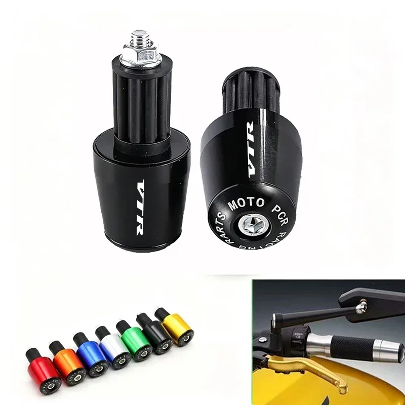 7/8"22MM Motorcycle Handlebar Grips Handle Bar Cap End Plugs For HONDA VTR1000 VTR 1000 SP-1 SP-2 FV FW FX FIRESTORM VTR1000F