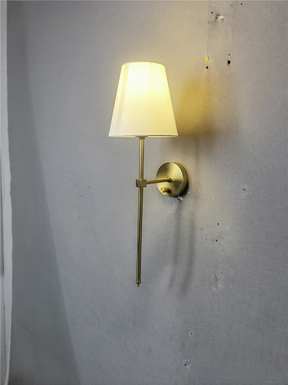 Imagem -04 - Luminária de Parede com Interruptor Pano Dourado Abajur para Quarto Cabeceira Arandelas para Sala de Estar Moderno Simples Home Decor Lighting