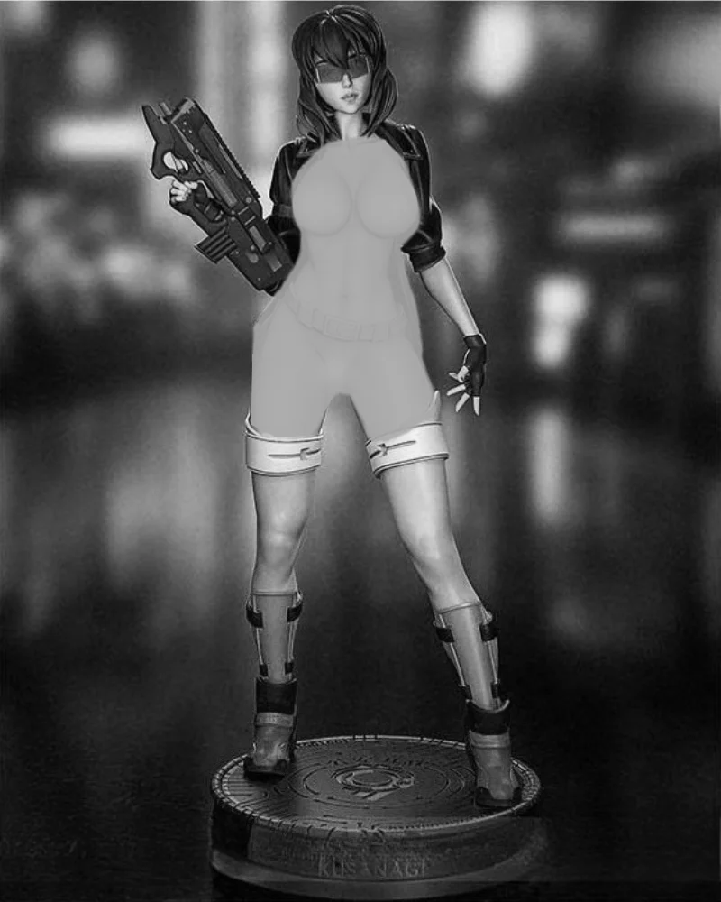 1/24 Maßstab Druckguss-Harz-Figurenmodellbausatz Zukünftige weibliche Agentin Kriegerin Hobby-Miniatur-Spielzeug Unmontiert Unbemalt DIY Diorama