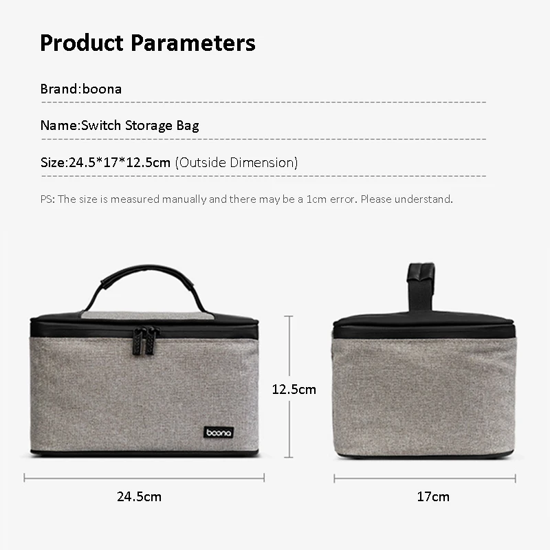 BOONA Carrying Bag for Nintendo Switch, Big Capacity Protective Storage Box for Nintendo Switch Console Accessories