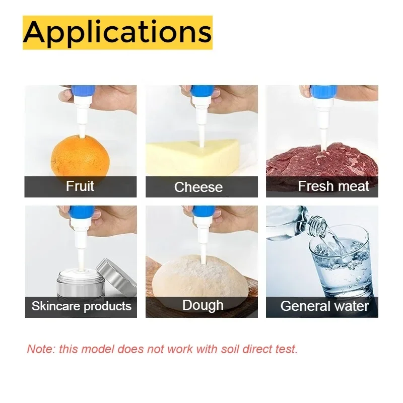 جديد أعلى جودة الرمح جهاز اختبار درجة الحموضة مع 3 ألوان الخلفية القراءة رؤساء متابعة قلم درجة الحموضة مع مستشعر درجة الحموضة للخبز هلام كريم السوشي الأرز #1