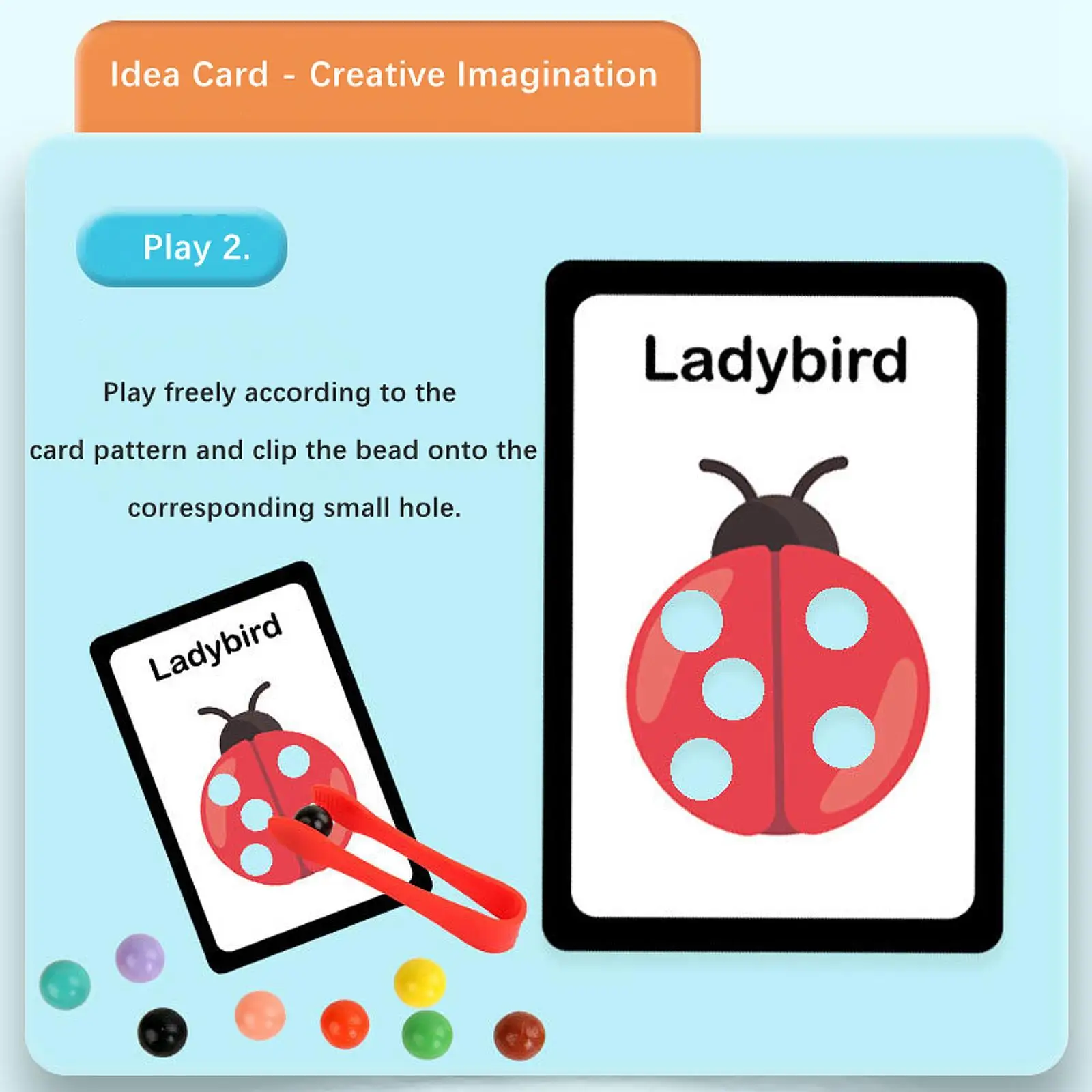 Jeu de correspondance de perles à Clip, jouet de tri des couleurs pour enfants, garçons et filles, école à domicile