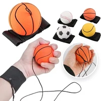 Pelota de ejercicio de muñeca hinchable, terapia de mano, fortalecimiento, entrenador de rebote de goma elástica con pulsera para entrenamiento de rehabilitación