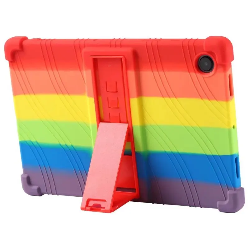 

For Samsung Galaxy Tab A8 10.5 2021 SM-X200 SM-X205 KickStand Case Stand Cover Back Tablets Soft Silicon Protect Shell