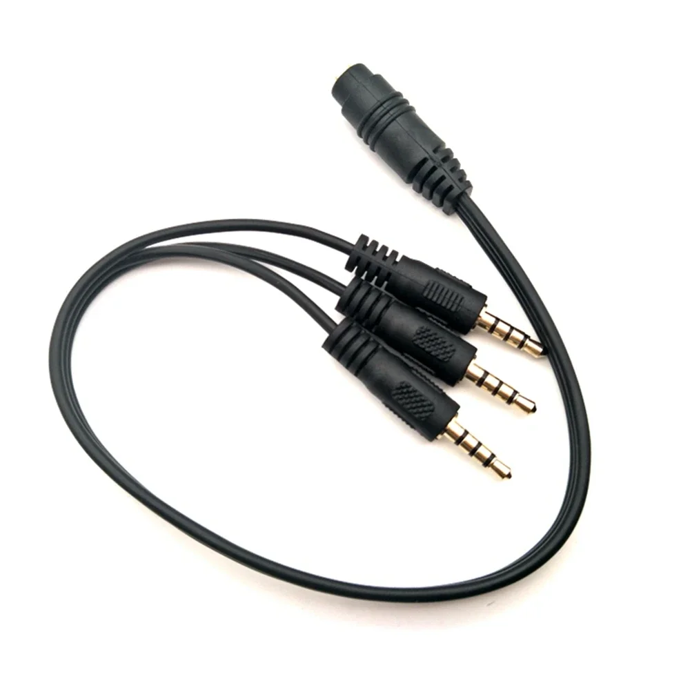 

3.5mm stereo jack female to 3*1/8 "3.5mm stereo plug plug audio cable, 1 input 3 output stereo audio distributor cable 0.3 m