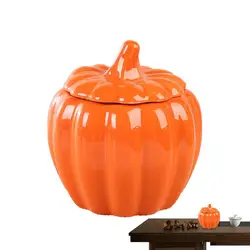 Pumpkin Candy Jar Ceramic Food Storage Pot 300ml Kitchen Canister Storage Jar Ceramic Tea Can For Tea Coffee Spices Nuts Candy