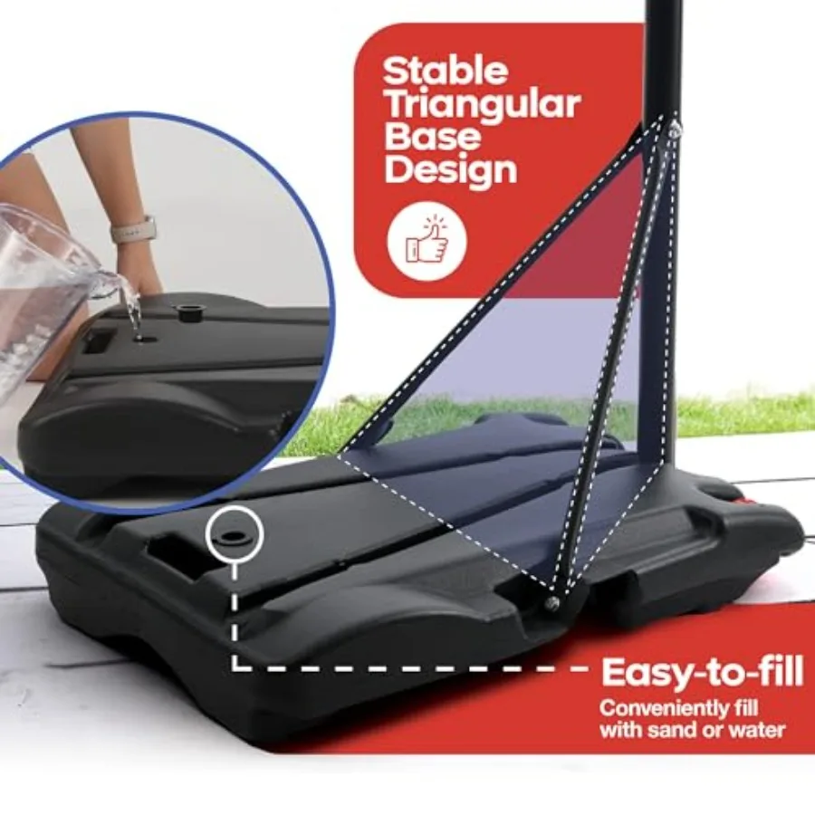 バスケットボールフープ 屋外用 33インチ バックボード 高さ70～84インチ調節可能 ポータブルバスケットゴール ティーンエイジャーと若者向け