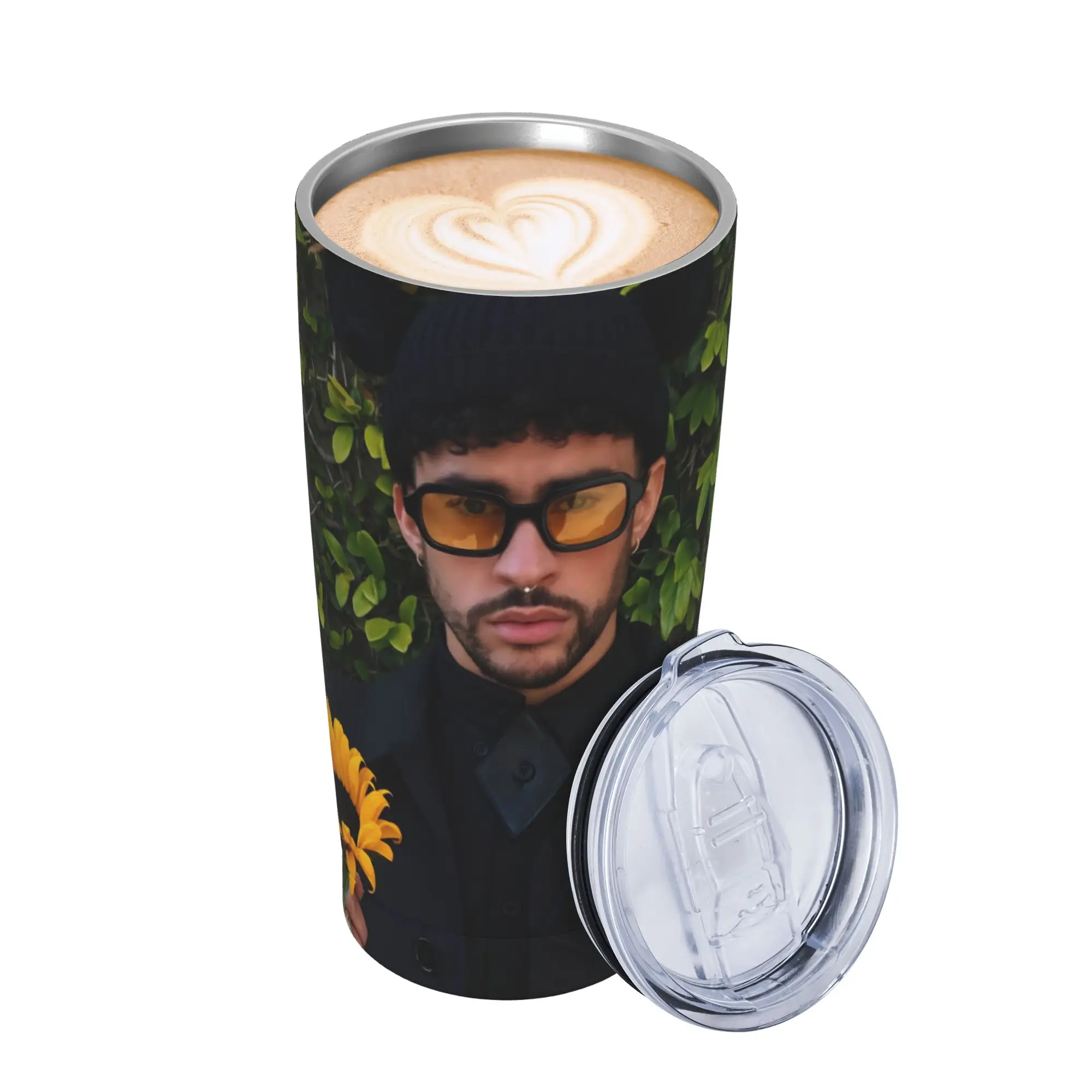 Bad Bunny DTMF Tour 2026 Insulated Tumbler with Lid  Vacuum Coffee Mugs Outdoor Portable Car Bottle Cup 20oz
