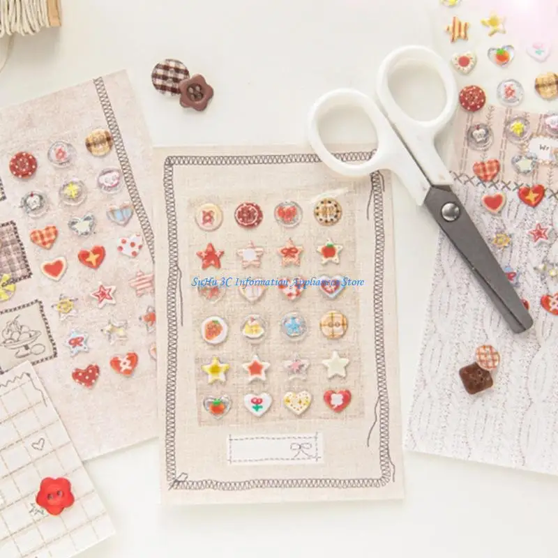 

Epoxy Decorative Sticker Star Sticker Lovely Scrapbook Sticker for Journal