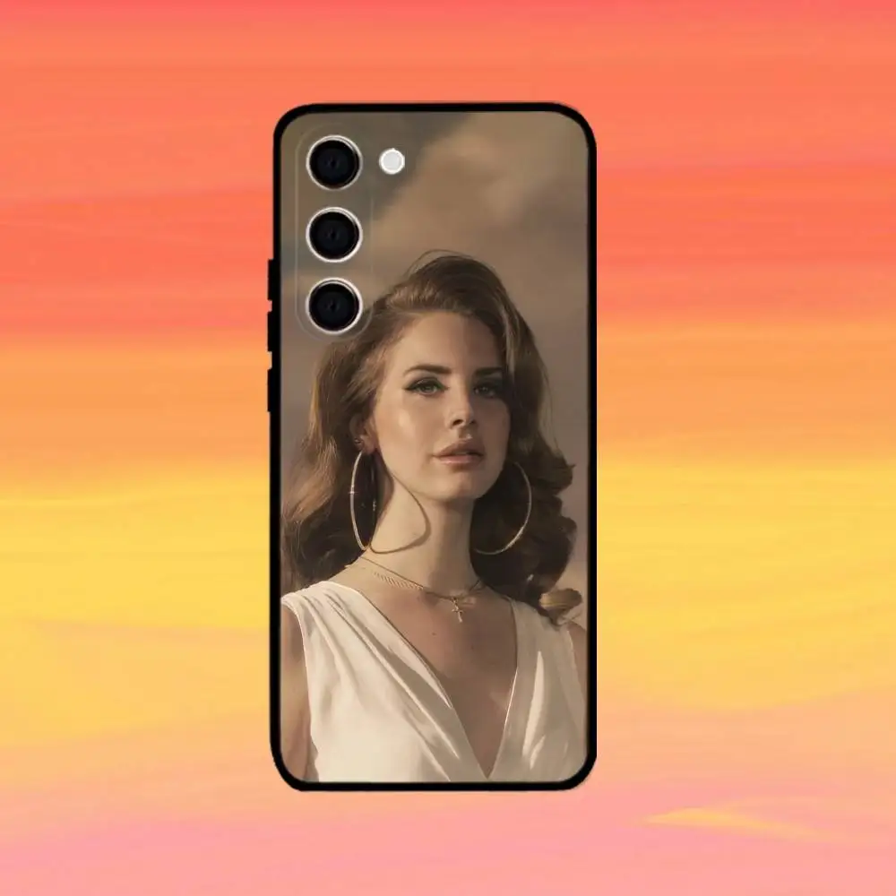 حافظة هاتف للمغني وكاتب الأغاني L-Lana D-Del Rey لهاتف سامسونج جالاكسي A73، A21s، A22، A31، A52، A53، A71، A41 غلاف أسود ناعم #3