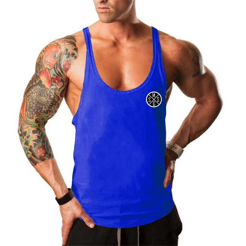 New Arrivals Men\'s Sports Stringer Singlets Sleeveless Fitness Bodybuilding Tank Tops Gym Workout Clothes for Men