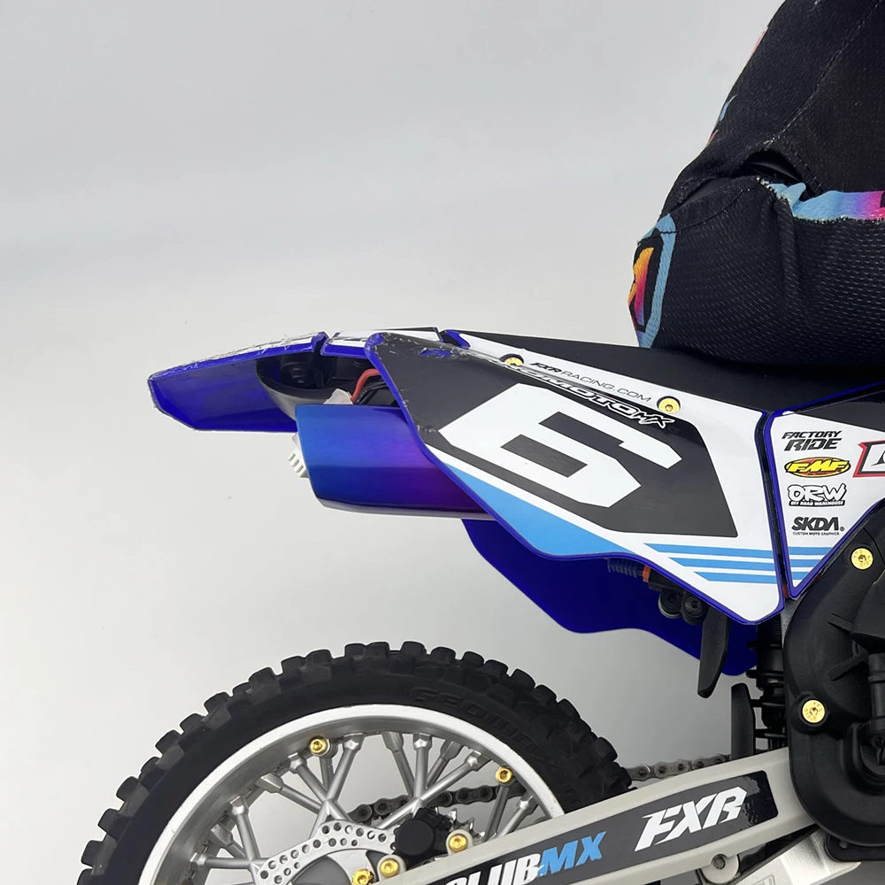 Losi 1/4 Promoto-MX New Upgraded Accessories RC Motorcycle Model Aluminum Colorful Simulation Exhaust Chrome Coated