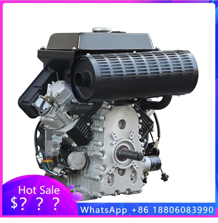 High Quality 2V98 16KW 18KW 20KW 22KW air cooled die·sel Engine with 16L fuel tank