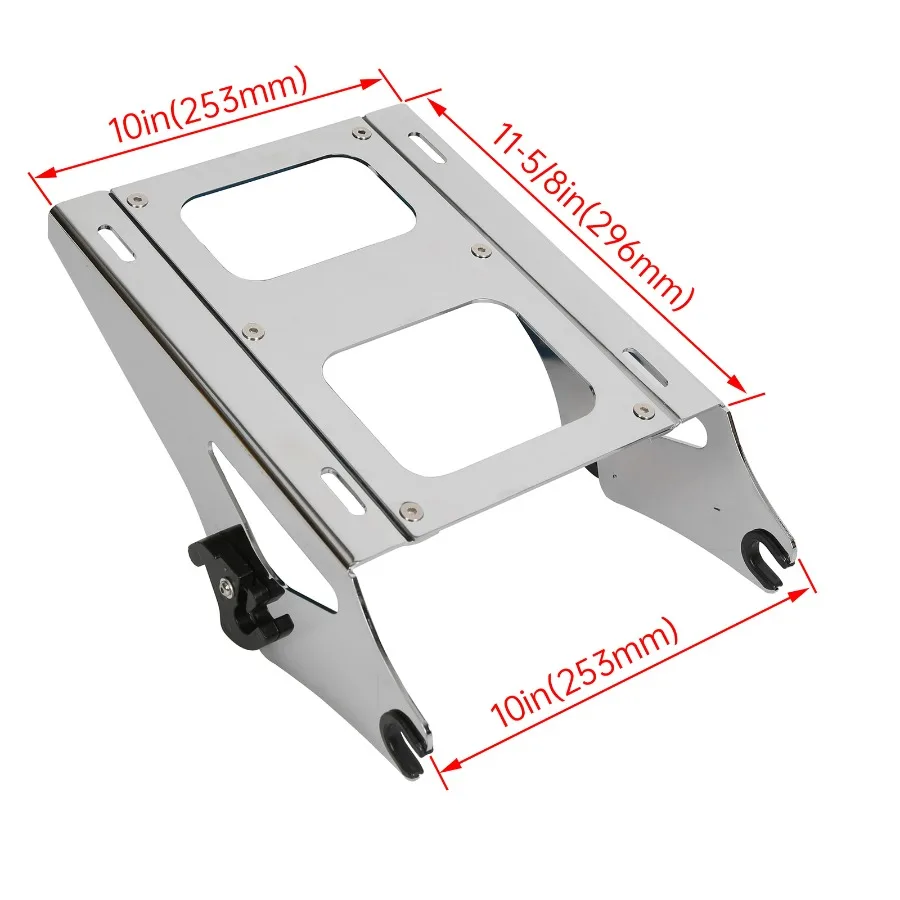 Chopped Luggage Trunk Backrest Rack For Harley Road Street Glide 2014-2025