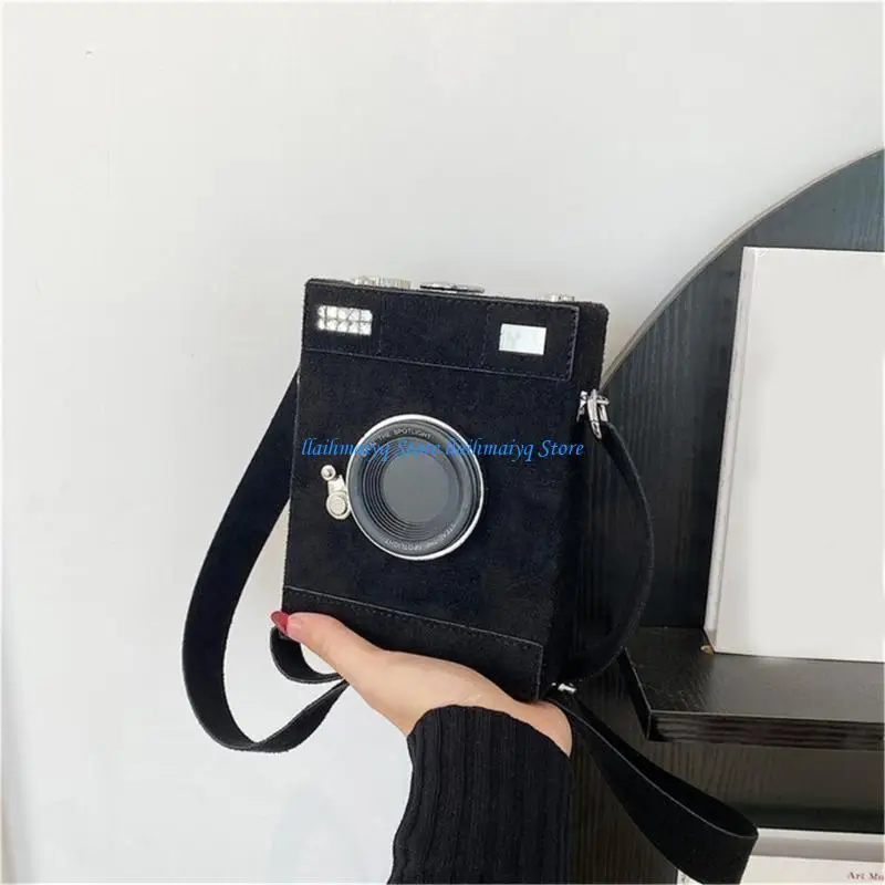 

573B Creative Camera Square Bag Modern Crossbody Purse Showcasing Your