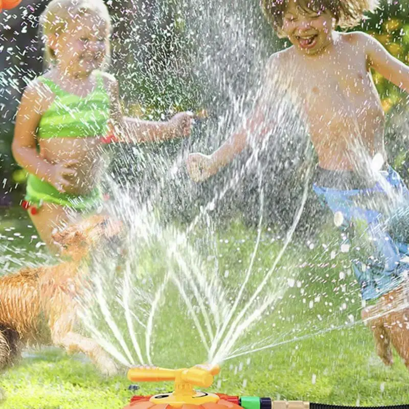 Outdoor Sprinkler For Kids Cartoon Toddler Sprinkler Toy Fun Bath Toys With Rotating Spray Head Kids Sprinkler Lawn Game For