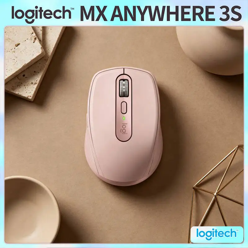 Travel MX Anywhere 3S - 8K DPI, 3-Device Bluetooth, Quick Charge, Perfect for Floral Short Trip & On-site Office Task