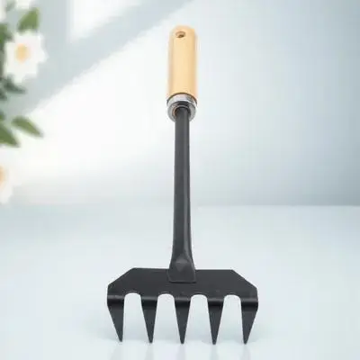 

Household Hand Garden Rake Durable Mini Grass Rake Comfortable Handle Tough Soil Aerating Hand Tool Cultivation Tool