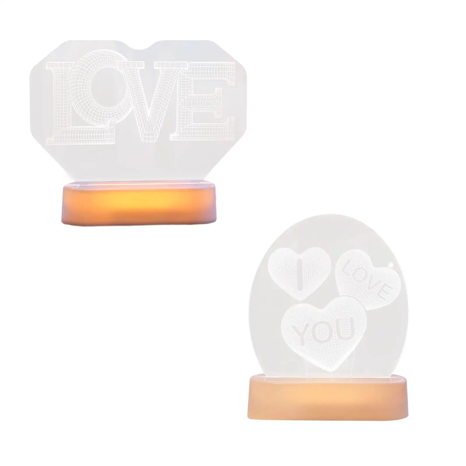 i Love You LED Night Light Romantic Table Lamp for Wife Wedding Anniversary