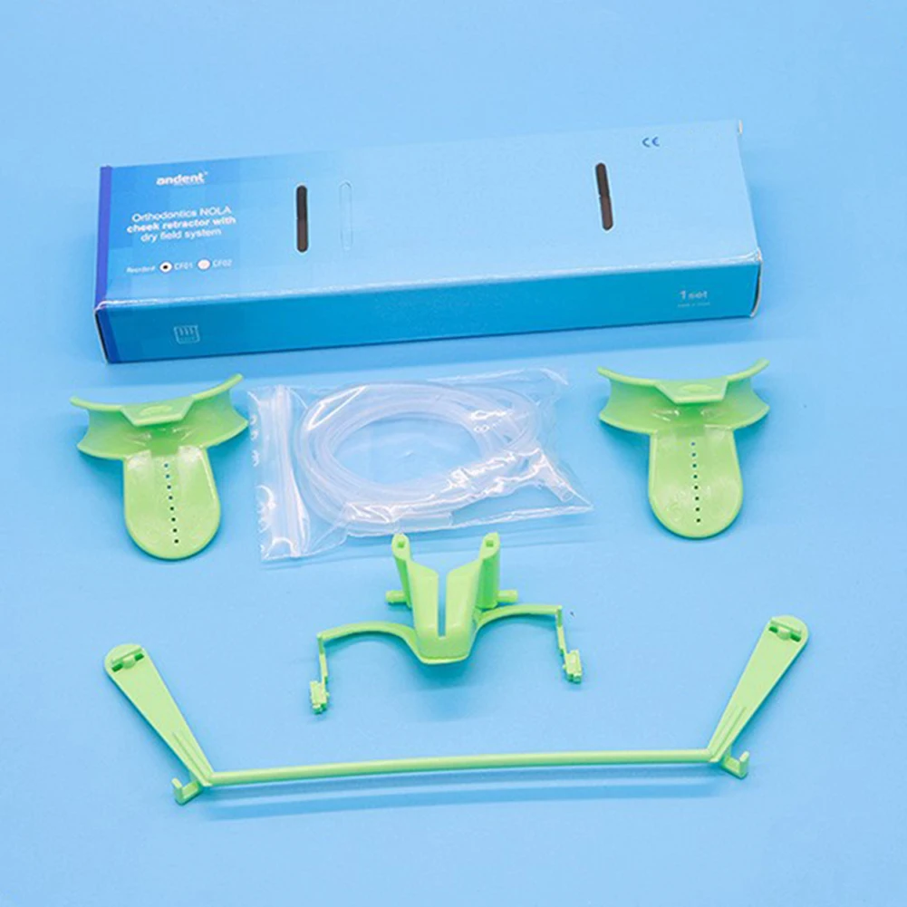 S/L Dental Cheek Retractor With Saliva Aspirator Intraoral Nola Lip Expand Opener Mouth Gag Orthodontic Dry Field Suction System view 2