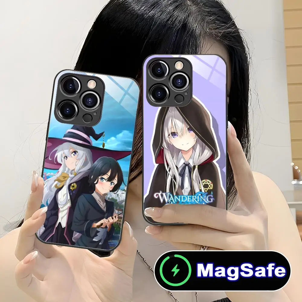 

Wandering Witch Elaina Saya Phone Case for iPhone 16 15 14 13 12 11 Pro Max Plus Mini MagSafe Glass Colour Printing Pretty