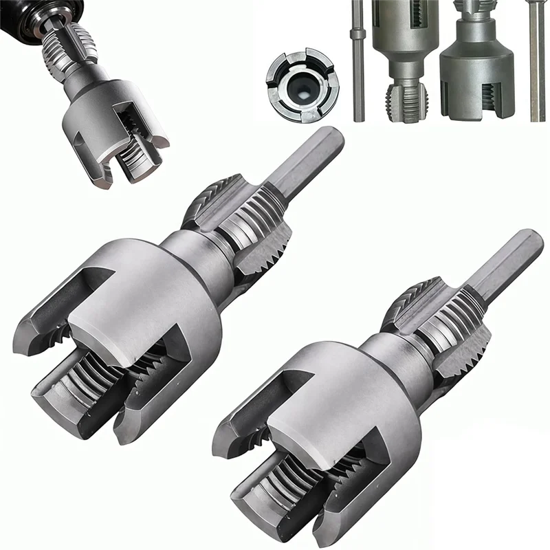 ABBP-Integrated Internal & External Pipe Threading Tool, Electric Drill Compatible Pvc Pipe Threader Kit