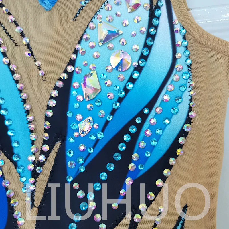 LIUHUO Rhythmic Gymnastics Leotard Competitive Cheerleading Performance For Children