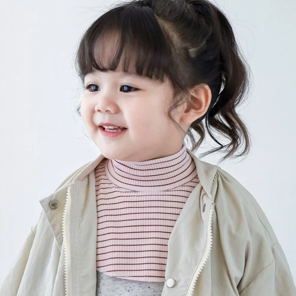 New Stripe Shawl Warm Detachable Fake Collar Tube Scarf Girls