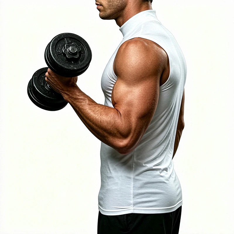 Compression Turtleneck Men's Summer Tank Top Quick Dry Elastic Sleeveless Gym Shirt Workout Running Sportswear Fitness Vest Tee